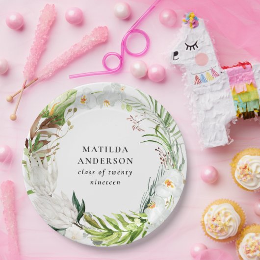 Tropisches Wreath-Abschluss-mit BlumenParty Pappteller (Party)