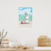 Tropisches Yoga Poster im idyllischen Design, Zehe (Küche)