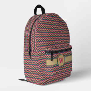 Tropisches Zickzack Bedruckter Rucksack