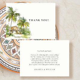 Tropisches Ziel Vielen Dank Platzkarte