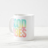 Tropisches Zitat "Good Vibes" Kaffeetasse (Vorderseite Links)