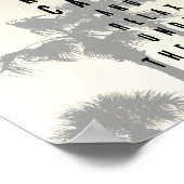 Tropisches Zitat-Poster "Calm Palm Trees" behalten Poster (Ecke)
