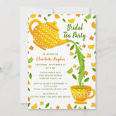 Tropisches Zitronen- und Limes Bridal Tee Party Einladung (Vorderseite)