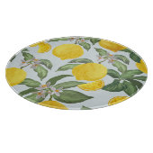 Tropisches Zitronenfrucht-Vintage-Muster Schneidebrett (Ecke)