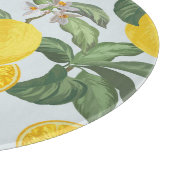 Tropisches Zitronenfrucht-Vintage-Muster Schneidebrett (Ecke)