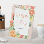 Tropisches Zitrusfrüchte Brautparty Karte & Gesche Sockelschild (In SItu)