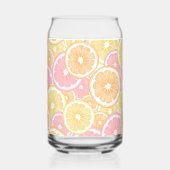 Tropisches Zitrusfrüchtemuster Sommerfarben Dosenglas (Rückseite)