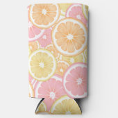 Tropisches Zitrusfrüchtemuster Sommerfarben Selters Dosenkühler (Vorderseite)
