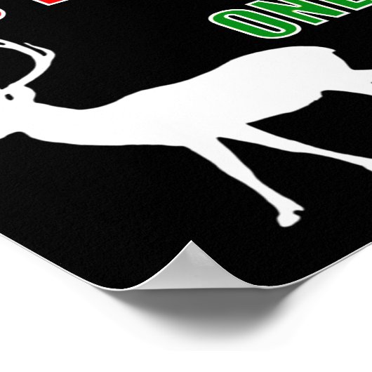 Tropp 200lbs Funny Hunting Poster blk (Ecke)