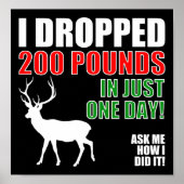 Tropp 200lbs Funny Hunting Poster blk (Vorne)