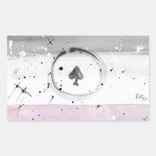 TROS Asexual Pride Flag Sticker (Vorderseite)