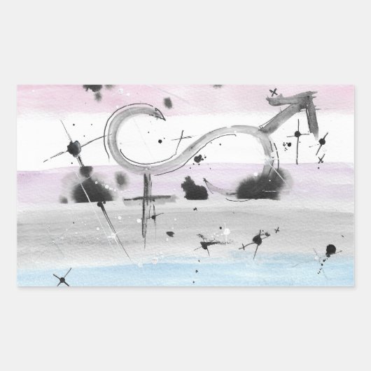 TROS Genderfluid Pride Flag Aufkleber (Vorderseite)