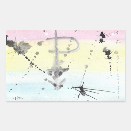 TROS Pansexual Pride Flag Aufkleber (Vorderseite)