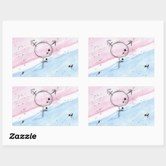 TROS Transgender Pride Flag Aufkleber (Blatt)