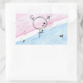 TROS Transgender Pride Flag Aufkleber (Tasche)