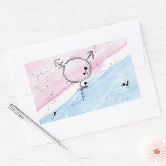 TROS Transgender Pride Flag Aufkleber (Umschlag)