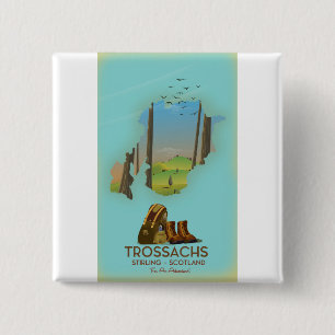 Trossachs Stirling Schottland Wanderposter Button