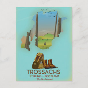Trossachs Stirling Schottland Wanderposter Postkarte