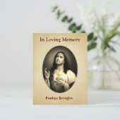 Trost Christ katholische Trauerkarte Postkarte (Stehend Vorderseite)