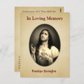 Trost Christ katholische Trauerkarte Postkarte (Vorne/Hinten)