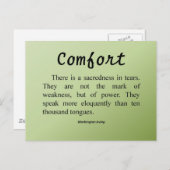 Trost für Tränen Postkarte (Vorne/Hinten)