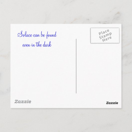 Trost im Dunkeln Postkarte (Rückseite)