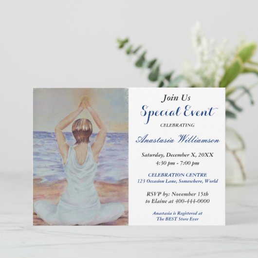 TROST-UND SERENITY-PARTY-EREIGNIS LADEN EIN EINLADUNG (Stehend Vorderseite)