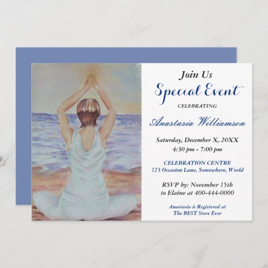 TROST-UND SERENITY-PARTY-EREIGNIS LADEN EIN EINLADUNG (Vorne/Hinten)