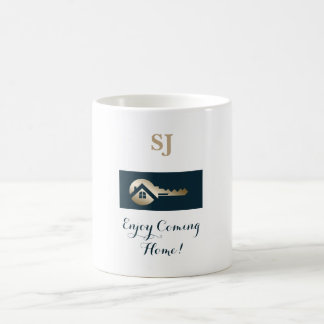 Tröstender Goldener Schlüssel Blau Fichte Realtor Kaffeetasse