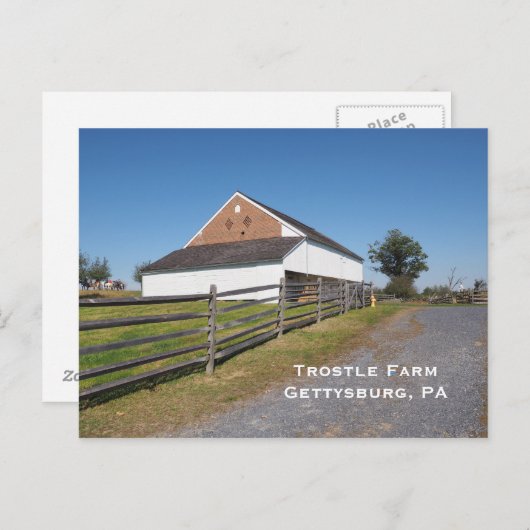 Trostle Barn in Gettysburg - Palästinensische Behö Postkarte (Vorne/Hinten)