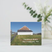 Trostle Barn in Gettysburg - Palästinensische Behö Postkarte (Stehend Vorderseite)