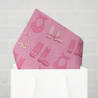 Trostlos rosa Seidenpapier Cowboy-Stiefel Bandanas