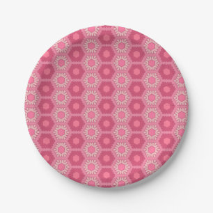 Trostlose rosa Papierplatten Y2K Floral Western Co Pappteller