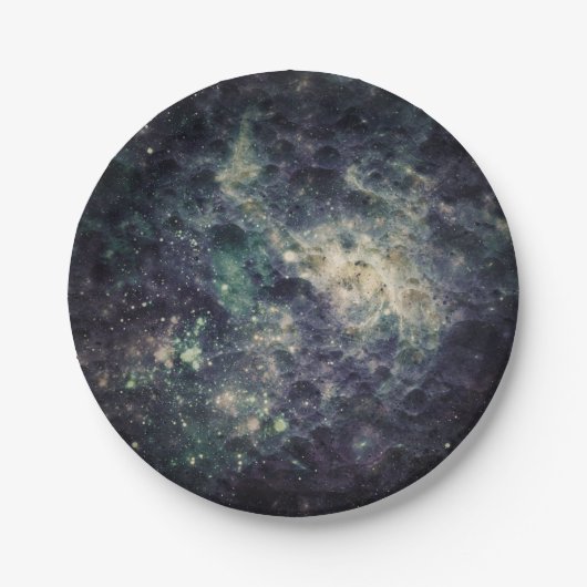 Trostloser Galaxie-Space-Rock-Birthday-Party Pappteller (Vorderseite)
