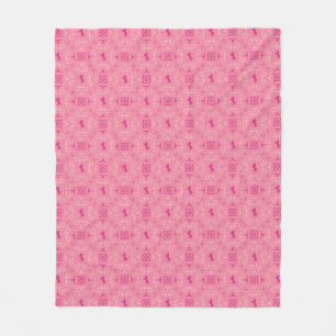 Trostloses rosa Fleece-Decke Western Cowgirl Pferd Fleecedecke
