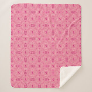 Trostloses Rosa Sherpa-Decke Western-Cowgirl-Pferd Sherpadecke