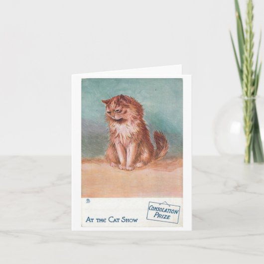 Trostpreis bei der Cat Show von Louis Wain Karte (Vorderseite)