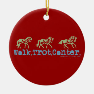 Trot Canter Pferde zu Fuß Keramik Ornament