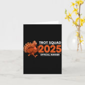 Trot Squad 2025 Funny Turkey Running Karte (Gelbe Blume)