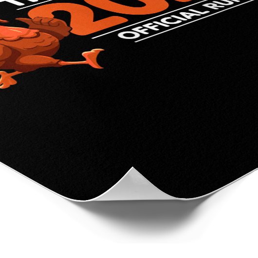 Trot Squad 2025 Funny Turkey Running Poster (Ecke)