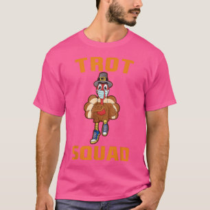 Trot Squad Mask Funny Erntedank Day Run T-Shirt