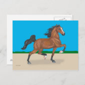 Trotted American Saddlebred Postcard Postkarte (Vorne/Hinten)