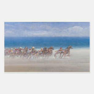 Trottenrennen Lancieux Bretagne 2014 Rechteckiger Aufkleber