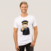 "Trotter-Uhr" Tri-Blend Shirt (Vorderseite voll)