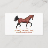 Trotting Bay Arabian Horse Farm Riding School Visitenkarte (Rückseite)