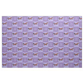 Trotting Bay Arabian Horse Lila Pattern Fun Stoff (Yard (91,4 cm))