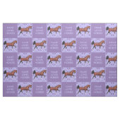 Trotting Bay Arabian Horse Lila Pattern Fun Stoff (Fat Quarter (45,7 x 55,9 cm))