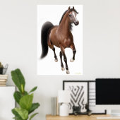 Trotting Bay Horse Poster (Heimbüro)
