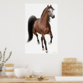 Trotting Bay Horse Poster (Küche)
