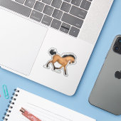 Trotting Buckskin Horse Pony Equestrian Decal Aufkleber (Laptop mit iPhone)
